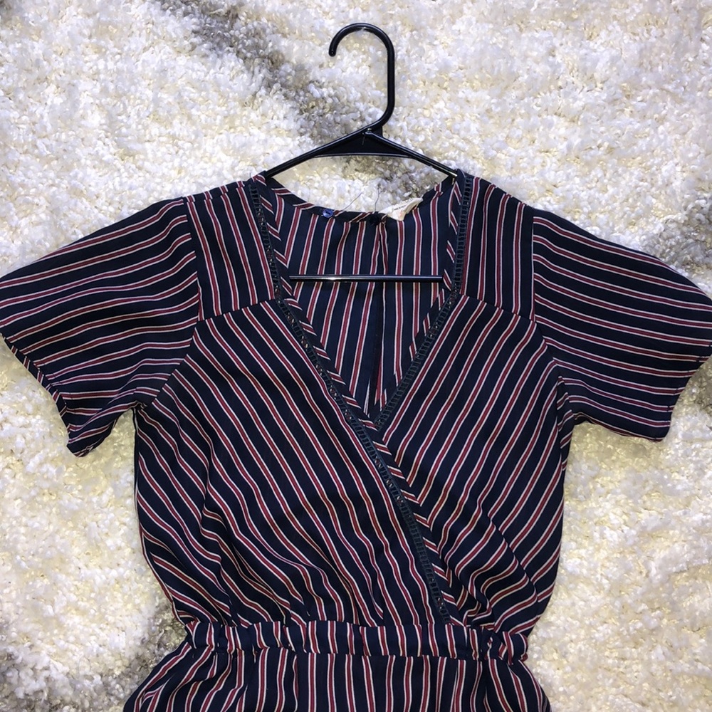 Navy striped jumpsuit! - Picture 2 of 3